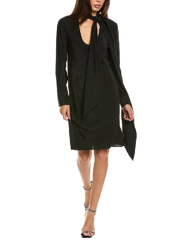 Early Access Helmut Lang Opaque Scarf Silk Dress