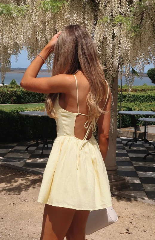 Year-End Sale Do You Hate Me Mini Dress Lemon