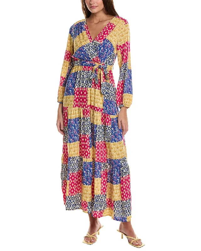 Deep Discounts ANNA KAY Patches Silk-Blend Maxi Dress