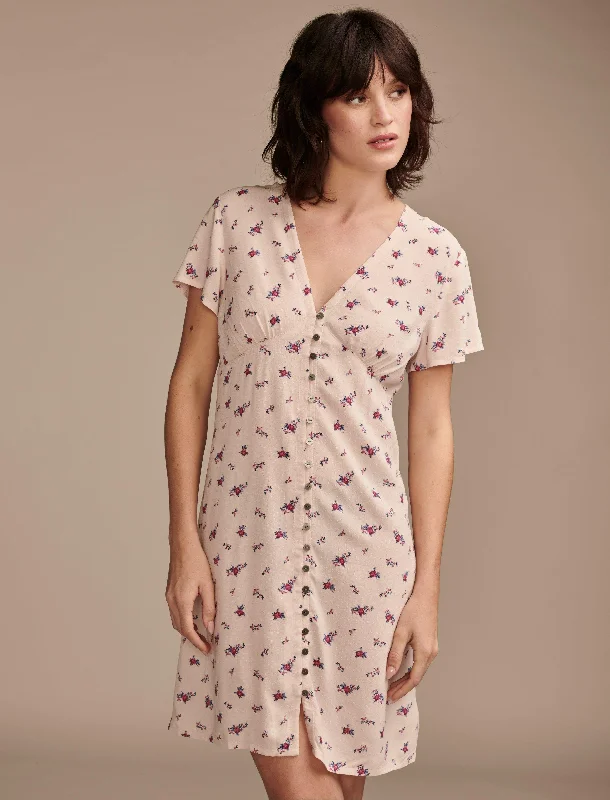 Stock Up and Save Lucky Brand Women's Mini Short Sleeve Slip Dress