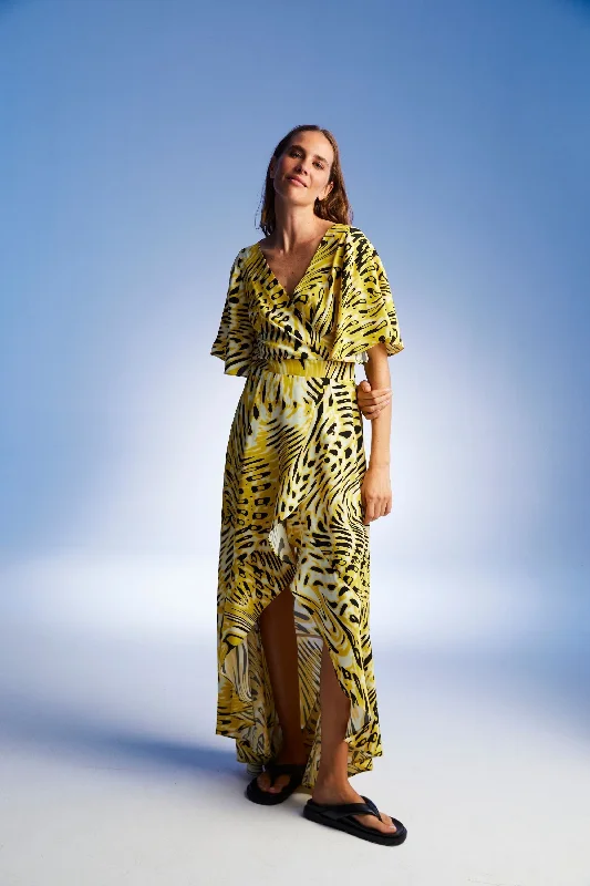 Final Markdown Printed Asymmetrical Dress