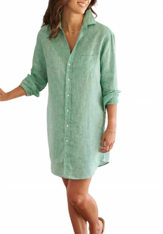 Blowout Sale Mary Classic Shirtdress In Green