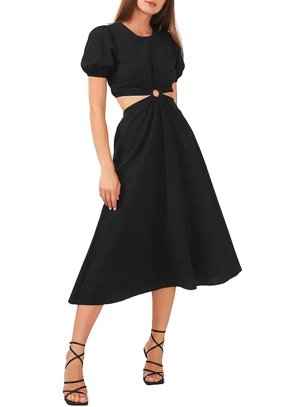 Fantastic Offers Womens Puff Sleeve Long Midi Dress