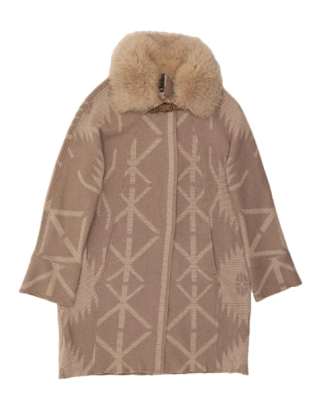 Time-Limited Offer LORENA ANTONIAZZI Womens Cardigan Sweater IT 48 XL Brown Fair Isle Time-Limited Offer LORENA ANTONIAZZI Womens Cardigan Sweater IT 48 XL Brown Fair Isle