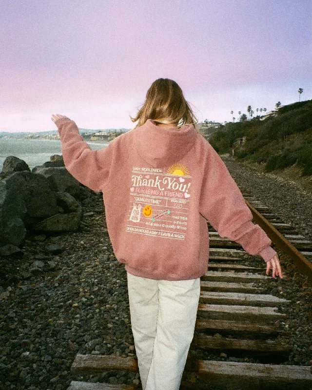 Great Deals "Quality Time" Oversized Lux Hoodie in Light Brown