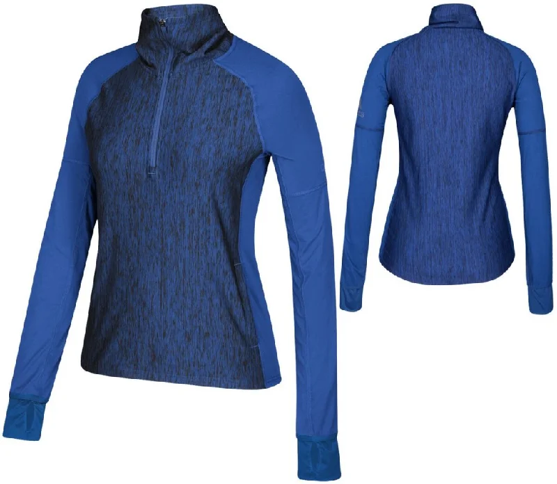 Special Promotion Adidas Women's Royal/Black Performer Baseline Heather Half Zip Pullover Size L MSP$65