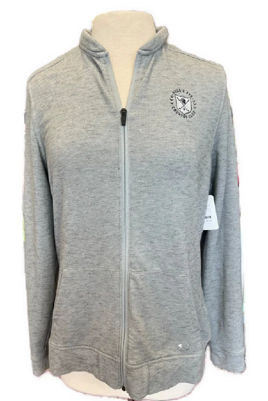 Extra Savings Under Armour Women's Gray Heather Full-Zip Jacket w/ Logo Size XL MSP$80