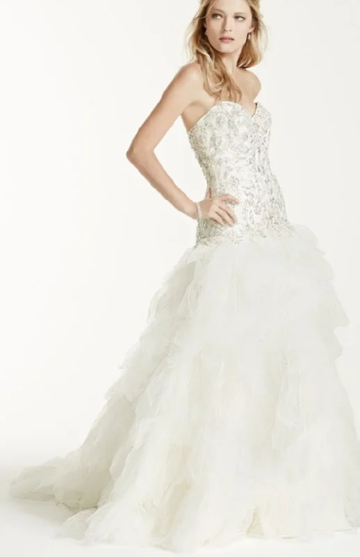 Mega Deal David's Bridal Glamorous, sparkly, ivory gown!