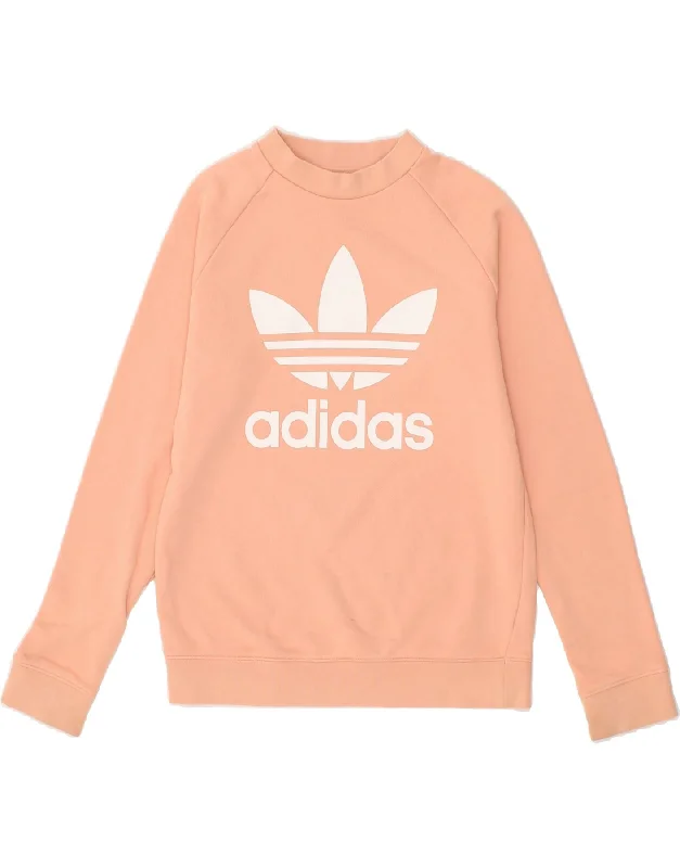 Stock Up and Save ADIDAS Womens Graphic Sweatshirt Jumper UK 10 Small  Pink Cotton