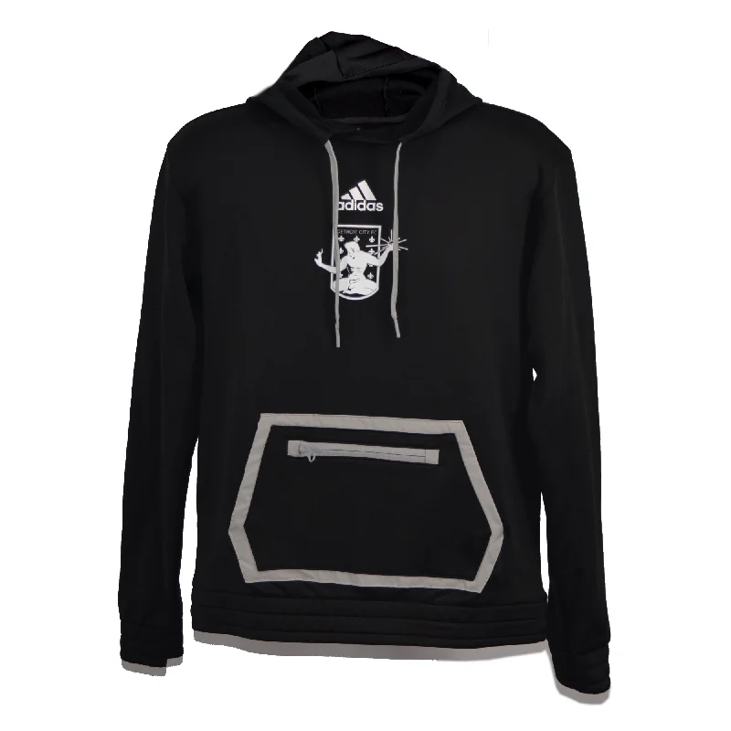 Bargain Blast adidas Team Issue Crest Hoodie- Black/Grey