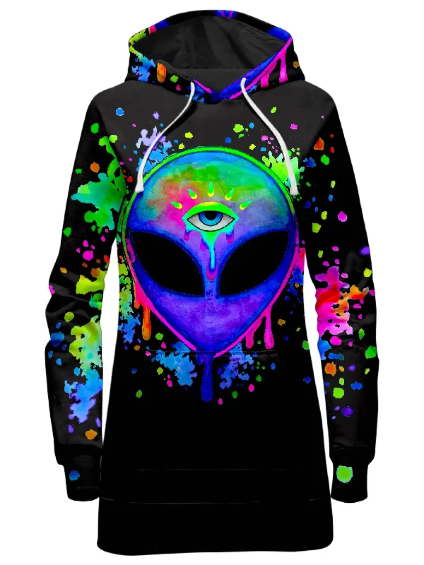 Reduced Prices Splatter Alien Hoodie Dress