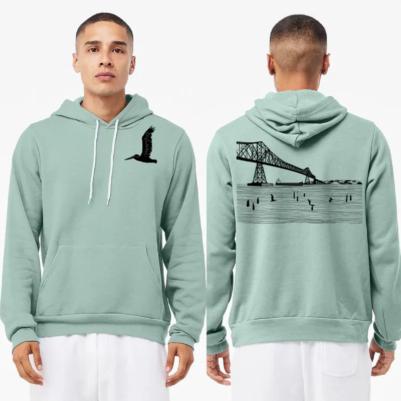 Daily Deals Gateway to the Sea Pullover Hoodie Dusty Blue