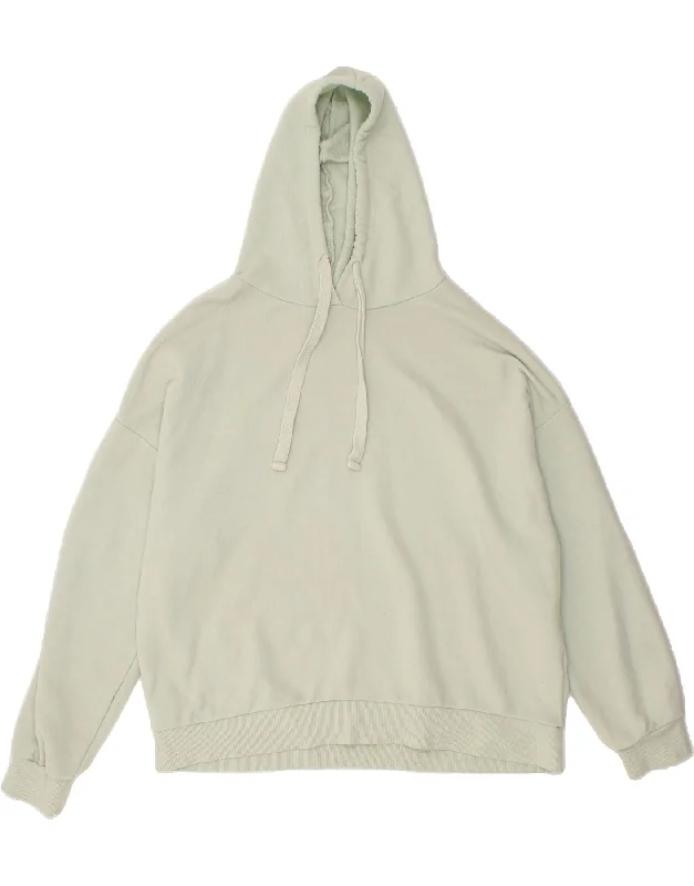 Price Cut PULL & BEAR Womens Oversized Hoodie Jumper UK 18 XL Green Cotton