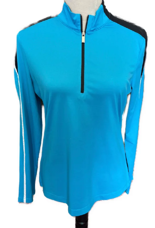 Time-Limited Offer Tail White Label Turquoise Zip Mock Pullover Size M