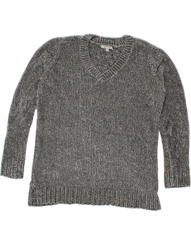 Special Savings ORVIS Womens V-Neck Jumper Sweater UK 18 XL Grey Polyester