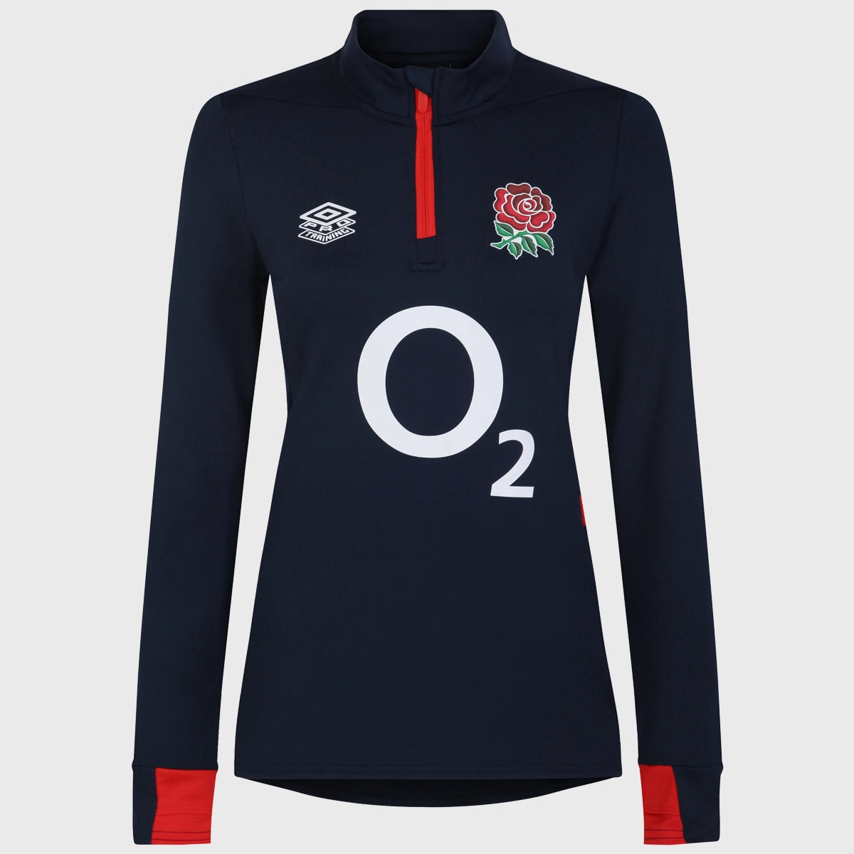 Extra Savings Umbro England Rugby Women's 1/4 Zip Mid Layer Top Navy