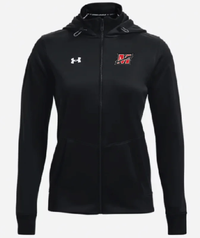 Limited Availability Ladies Under Armour Black Storm Fleece Full-Zip