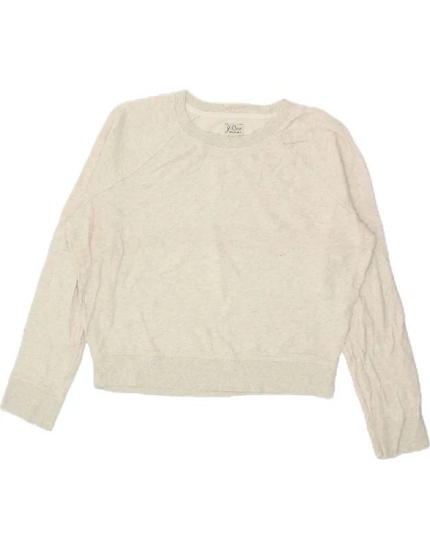 Inventory Reduction J. CREW Womens Oversized Crop Sweatshirt Jumper UK 14 Medium White Inventory Reduction J. CREW Womens Oversized Crop Sweatshirt Jumper UK 14 Medium White