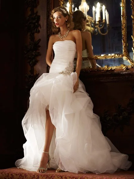 Early Bird Discount David's Bridal Galina Signature SPK470 (White)