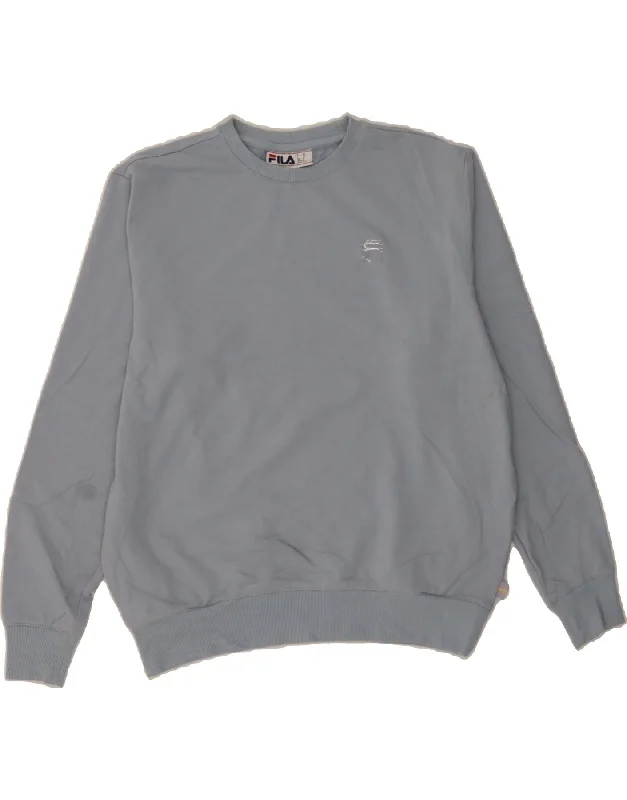 New Markdowns FILA Womens Sweatshirt Jumper UK 14 Medium Grey Cotton