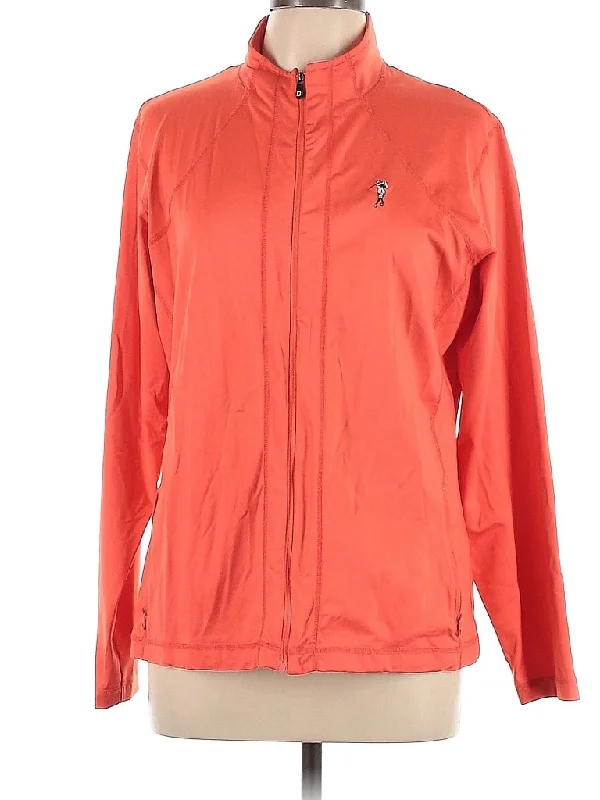 Sale Event Footjoy Women's Full Zip Jacket in Orange w/ Logo Size L MSP$145
