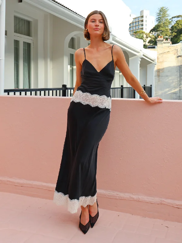 Sale Event Hansen & Gretel Winslet Slip Dress in Black/Cream