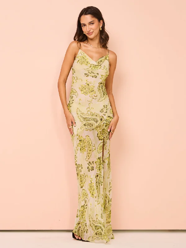Great Deals Bec & Bridge Lylou Maxi Dress in Lemon Paisley