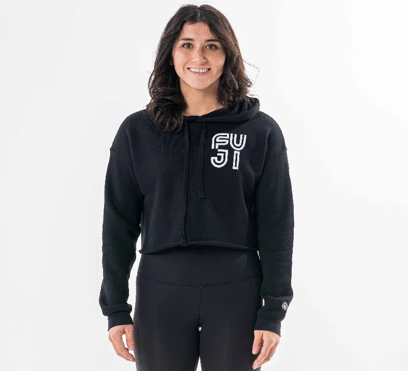 Lowest Price Womens Jiu Jitsu Rally Crop Hoodie Black