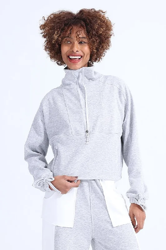 Early Access Gray Modal Zip Sweatshirt