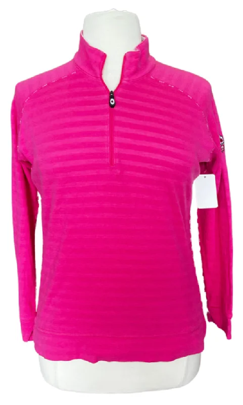 Deep Discounts Kate Lord Pink 1/4 Zip Golf Pullover Size L MSP$65
