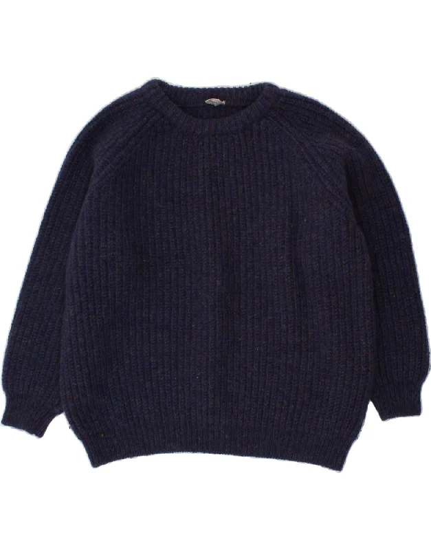 Buy More, Save More VINTAGE Womens Boat Neck Jumper Sweater UK 20 2XL Navy Blue Wool