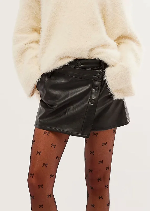 Must-Have Deals Free People Wynne Vegan Leather Skirt ★ Black