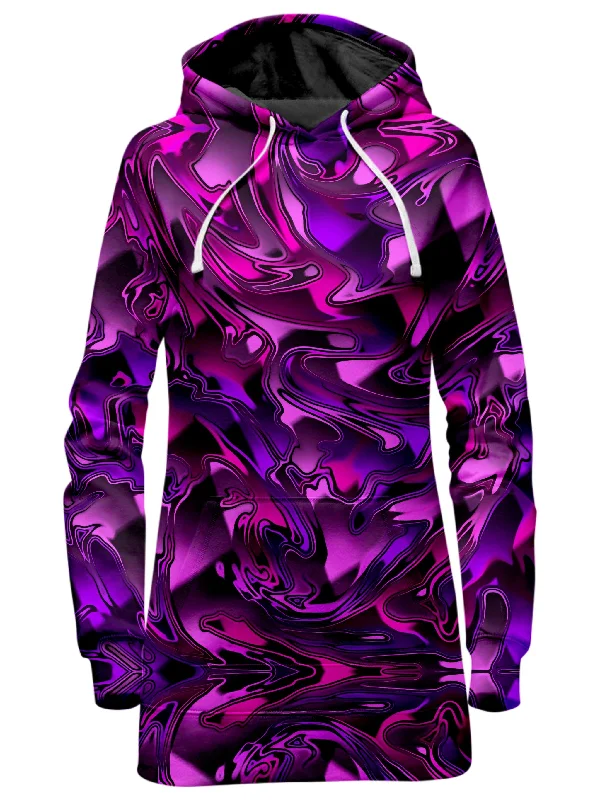 Massive Deals Pink and Purple Chromatic Melt Hoodie Dress
