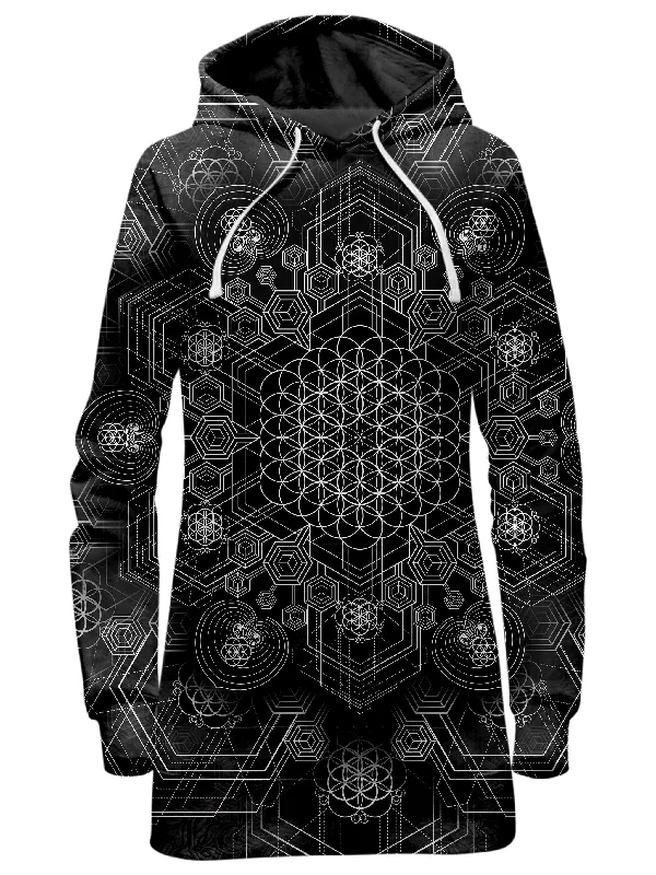 Hurry In Unveiling The Grid Hoodie Dress