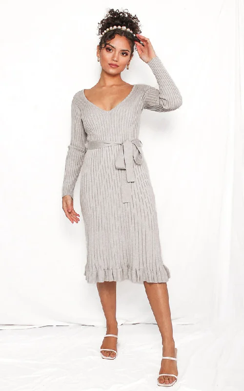 Clearance Items Rosetta Knit Dress - Grey