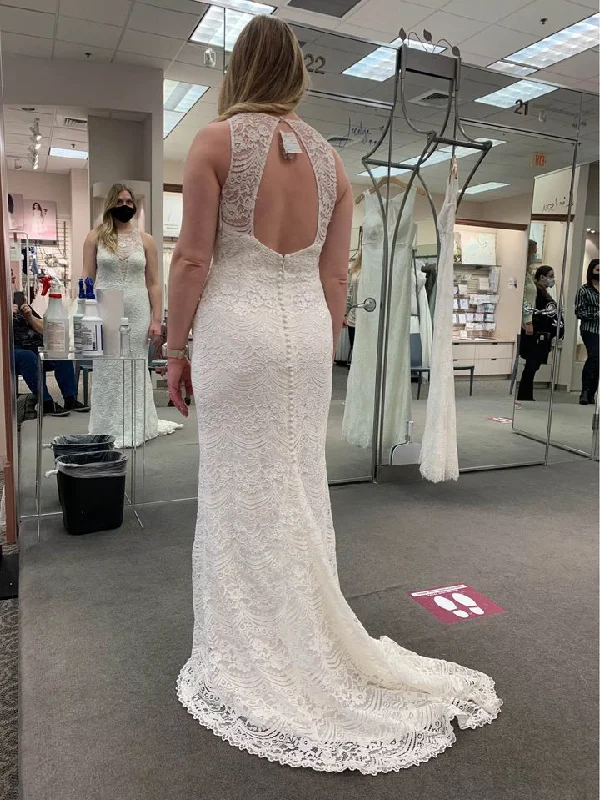 Mega Sale David's Bridal Illusion Plunge Lace
