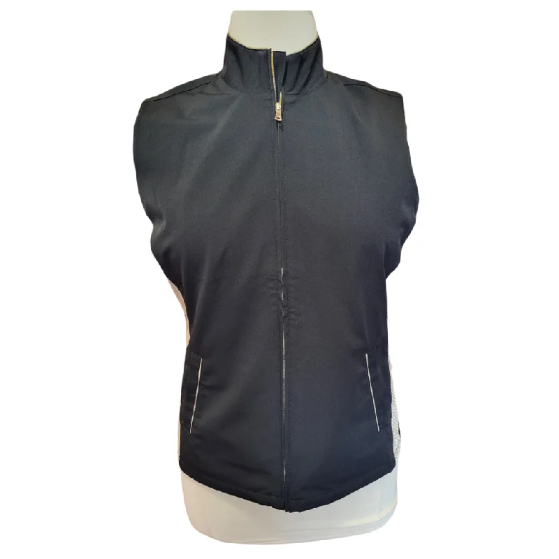 Price Meltdown Women's EP Pro Tour Tech Black and Gold Mesh Full Zip Golf Vest Size L