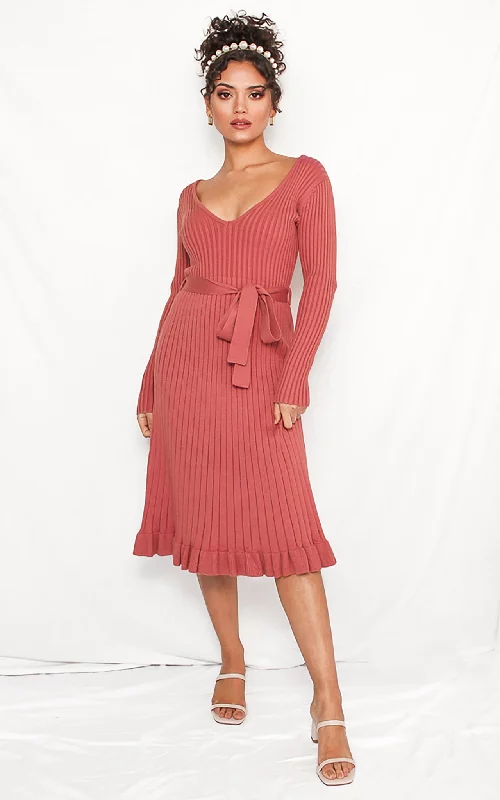 Best Deals Rosetta Knit Dress - Rose