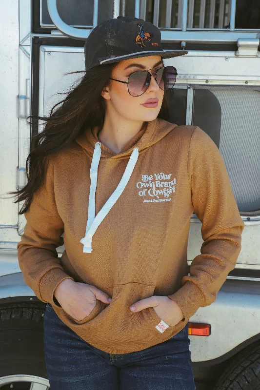 Overstock BE YOUR OWN BRAND OF COWGIRL CAMEL HOODIE