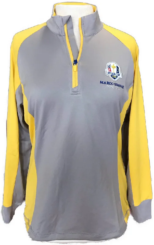Shop and Save New 2023 Ryder Cup Gray & Yellow Mid-Layer Golf Pullover Size L. MSP$65