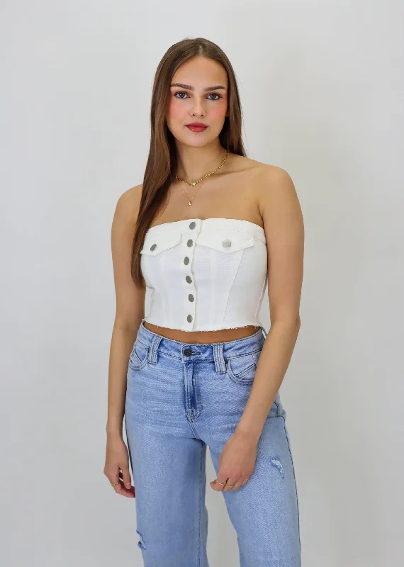 Savings Bonanza Hardest Part Tube Top ★ White