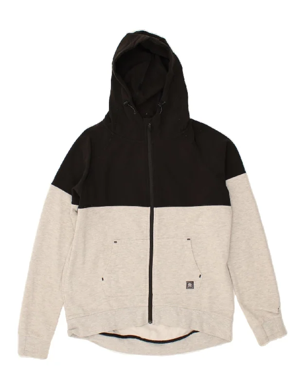 Act Fast RIP CURL Womens Zip Hoodie Sweater US 14 XL Grey Colourblock Cotton