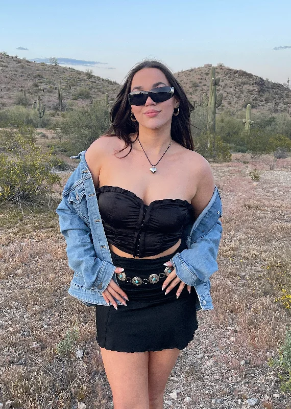 Act Fast Shut You Down Corset Top ★ Black