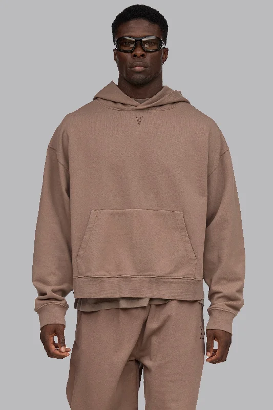 Special Offer V_LYFE420 BOXY HOODIE - Tan