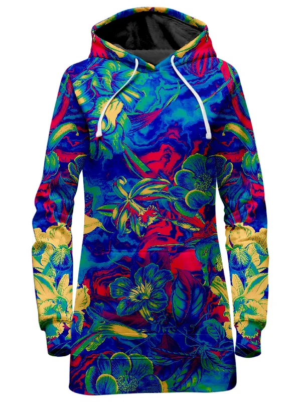 Factory Direct Sale Poisonous Flowers Hoodie Dress