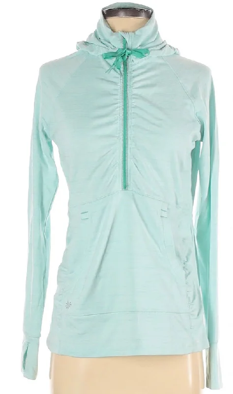 Amazing Deals Athleta Mint Heather Hooded Half Zip Pullover Size S MSP$