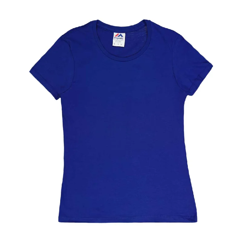 Price Reduction Majestic - Women's Deep Royal Short Sleeve T-Shirt (TA00L BLU)