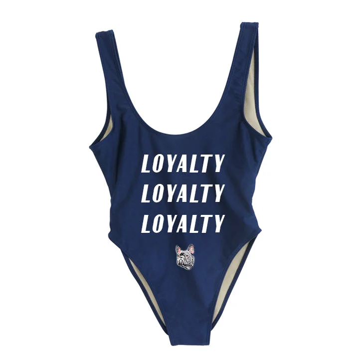 Special Offer LOYALTY LOYALTY LOYALTY [SWIMSUIT W/ FRENCH BULLDOG PATCH]
