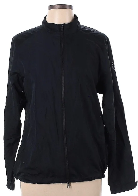 Weekend Deal Sun Mountain  Black Full-Zip Windbreaker w/ Sleeve Logo Size L. MSP$100