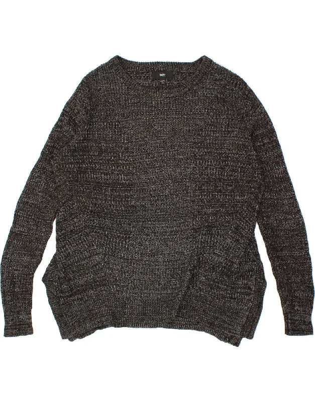 Bonus Savings MOSSIMO Womens Boat Neck Jumper Sweater UK 20 2XL Black Flecked Acrylic